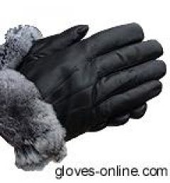Ladies Chinchilla Leather Gloves